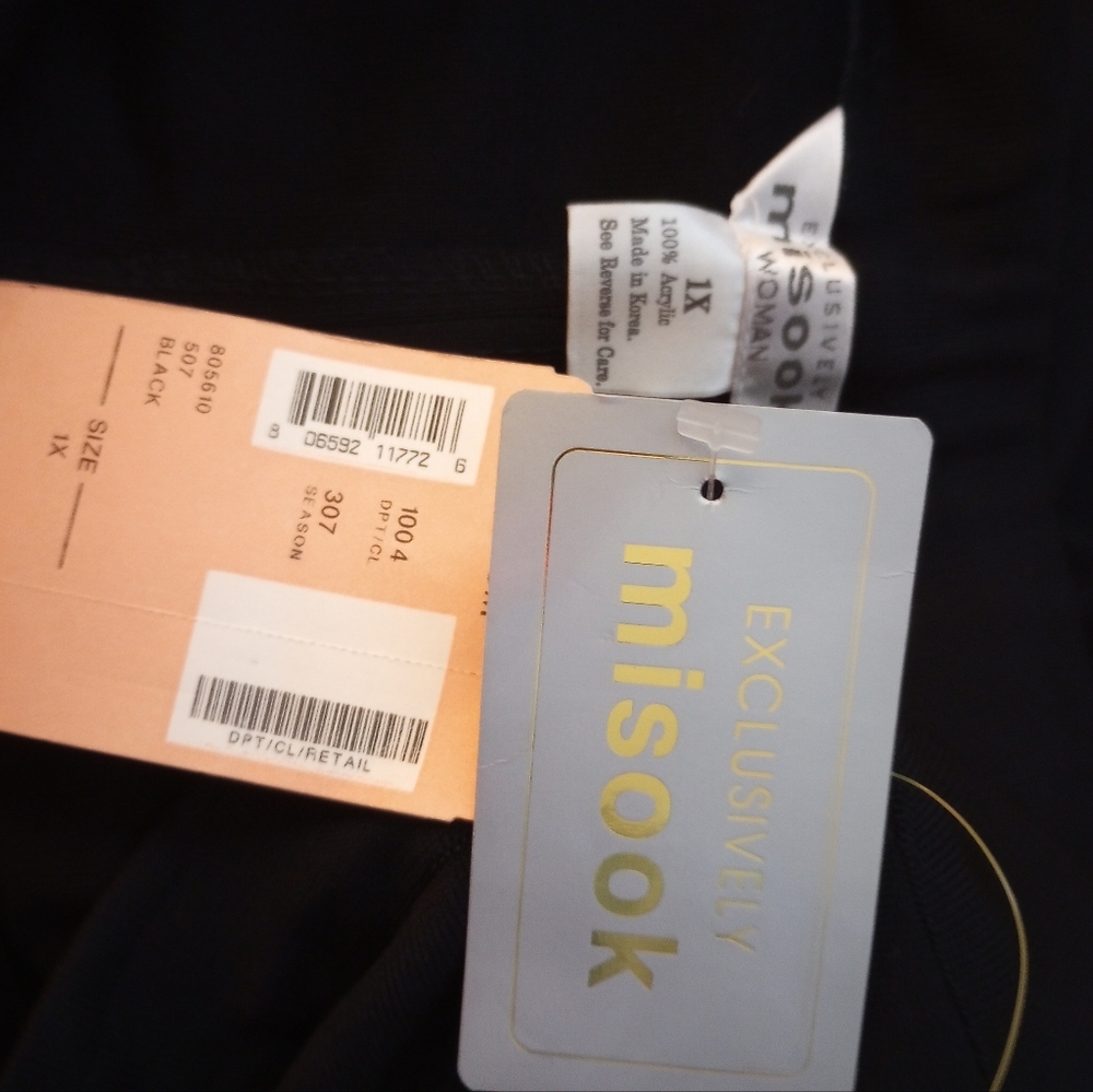NWT Misook  Black Pant 1X Nordstrom